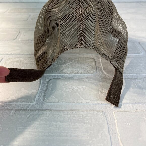 Ariat Hat Embroidered Logo Brown Mesh Back Strapback Adjustable Cowboy Western - Picture 9 of 9